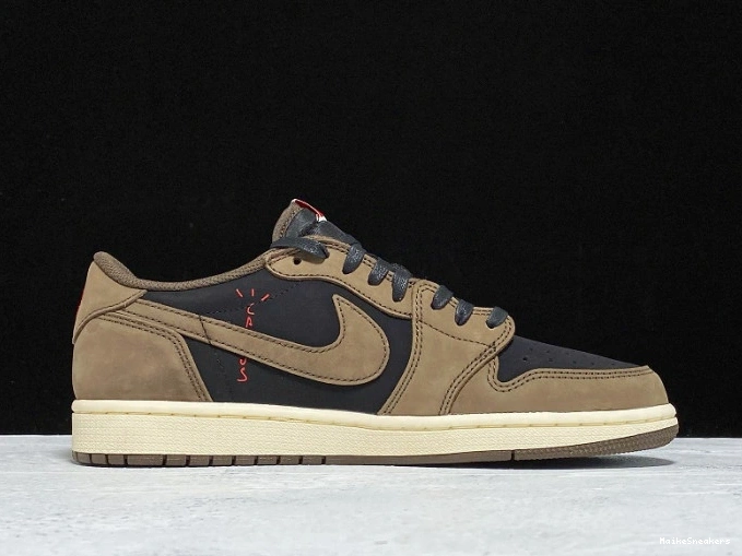 MaikeSneakers Low 1 Dark Travis Jordan OG x Air SP CQ4277-001 Mocha Scott 0804